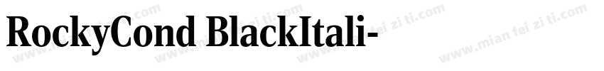 RockyCond BlackItali字体转换